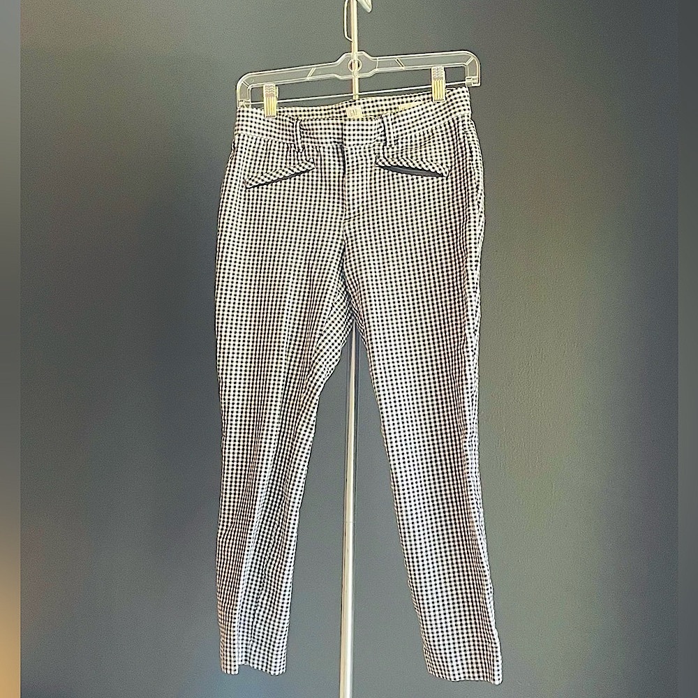 GAP Gingham Woven Ankle Crop Pants, Preloved Stretch Skinny Style